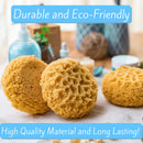 Spongentle Deep Cleansing Body Loofah Sponge, Natural Colors, for Bath and Shower, Multiple Textures for Gentle and Deep Exfoliation, Generous and Rich Lather, (Pack of 3) Sunlite Sports