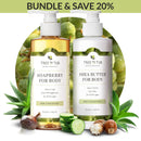 Tree To Tub Unscented Shea Butter Body Lotion for Dry Skin & Unscented Body Wash for Sensitive Skin - pH Balanced Fragrance Free Sensitive Lotion and Body Wash for Women & Men - Sulfate Free Tree to Tub