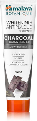Himalaya Whitening Antiplaque Toothpaste with Charcoal + Black Seed Oil for Whiter Teeth, 4 oz Himalaya Store