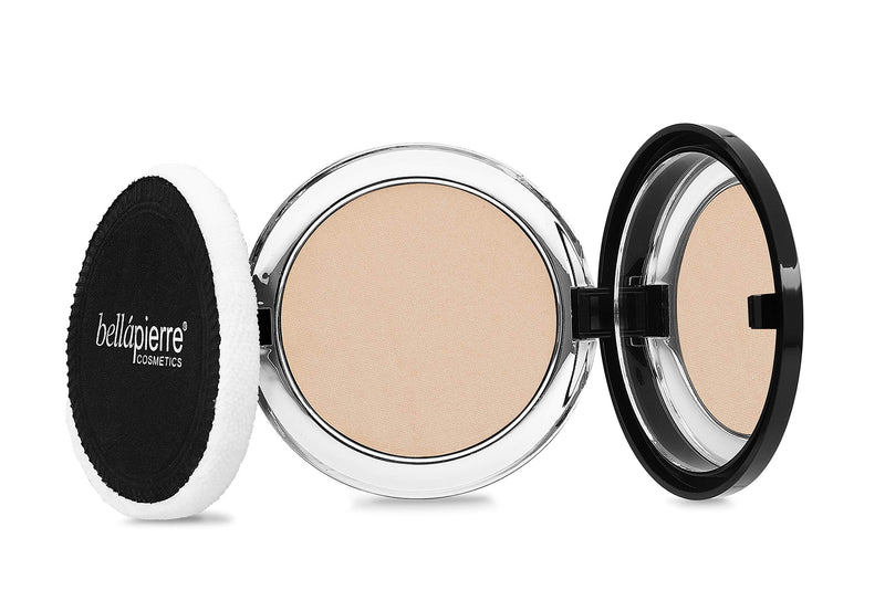 bellapierre 5-in-1 Compact Mineral Foundation SPF 15 | All-Natural Vegan & Cruelty Free Full Coverage Concealer | Hypoallergenic & Safe for All Skin Types | Oil & Talc Free - 0.35 Oz Latte bellapierre