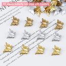 EAONE 50 Pieces Butterfly Clips Metallic Color Mini Butterfly Hair Clips Hair Accessories for Women and Girls with Box Packaged, 3 Assorted Colors(Silver, Gold and Bronze) EAONE