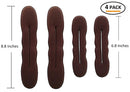Styla Hair Brown Magic Hair Bun Maker 4 Pack (2 Small, 2 Large) Foam Sponge Buns Shaper Accessories Strong Flexible Reusable Bun Twister for Updo’s, Ballet Buns, French Twist, Waves & more! Styla Hair