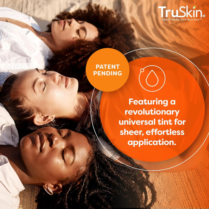 TruSkin SPF 30 Tinted Mineral Sunscreen Serum for Face - 1 fl oz | Universal Tinted | Lightweight Transparent Finish | Zinc Oxide | Vitamin C | Hyaluronic Acid | Ceramides | All Skin Types Infinity Warehouse