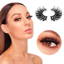 DYSILK 10 pairs 6D Mink Eyelashes Faux Mixed Volume Wispy Fluffy False Eyelashes Natural Look Eyelashes Makeup Long Dramatic Fake Eyelashes Pack Soft Thick Cross Reusable Lashes No Glue DYSILK