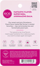 eos Super Soft Shea Sphere Lip Balm - Strawberry Peach | Deeply Hydrates and Seals in Moisture | Sustainably-Sourced Ingredients | 0.25 oz eos