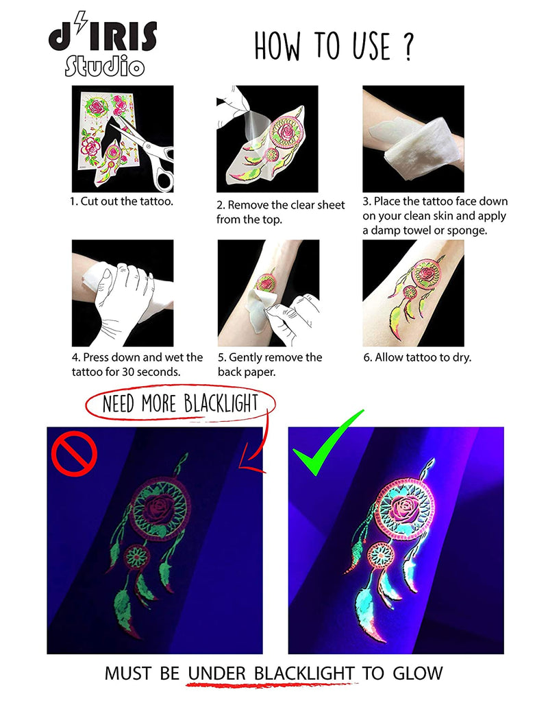 Temporary Tattoos for Adult Women - 3 Sheets - Black Big Koi Fish Kanji Love Skeleton Heart Hand Skull Lotus Sleeve Adults Tattoo d'IRIS studio