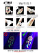 Temporary Tattoos – 1 Sheet Alien UFO Design Body Art Blacklight Reactive Light Festival Accessories Glow in the Dark Party Supplies | 7.2” x 5.2” Temp Tattoos Great for EDM EDC Party Rave Parties d'IRIS studio