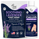 Tea Tree Callus Remover Gel & Epsom Salt Foot Soak for Dry Cracked Feet Infinity Warehouse