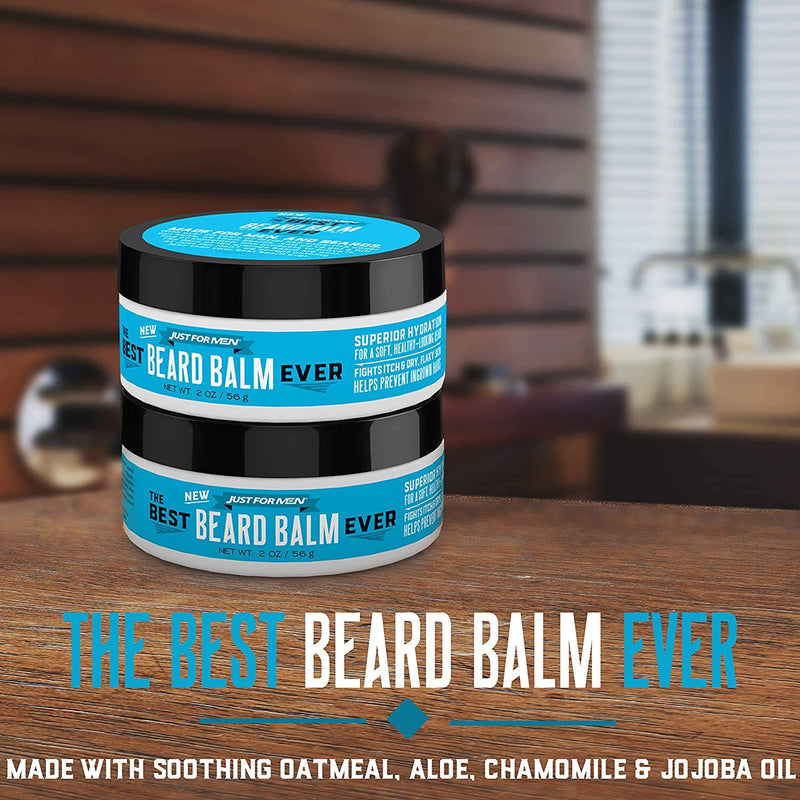 Just For Men The Best Beard Care Kit Ever, Comes with Beard Conditioner, Beard Balm, Beard Oil and Face & Beard Wash - Made with Aloe, Chamomile and Jojoba Oil Just for Men