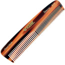 Kent R7T Double Tooth Hair Pocket Comb, Small Fine/Wide Tooth Comb For Hair, Beard and Mustache, Coarse/Fine Hair Grooming Comb for Men, Women and Kids. Saw Cut Hand Polished. Handmade in England KENT