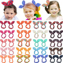 CELLOT 40Pcs Cute Baby Hair Ties Bunny Rabbit Ears Hair Bows Seamless No Crease Elastics Hair Holders for Little Girls and Toddlers in Pairs CELLOT