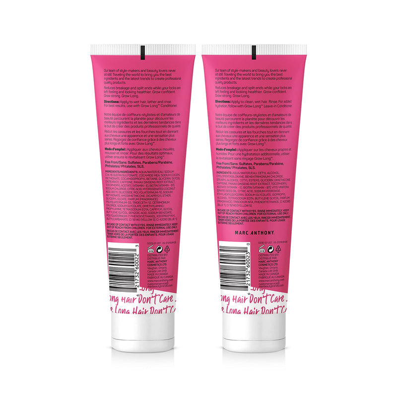 Marc Anthony Grow Long Biotin Shampoo and Conditioner Gift Set, Vitamin E and Caffeine, Sulfate Free, Color Safe Curly Hair & Dorm Room Essential for Women, Basic, 16.8 Oz Marc Anthony