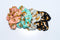 Happie Hare Scrunchies - Cotton Rounds Elastic Hair Bands - Scrunchy Hair Ties - Girls Hair Accessories - Gifts for Women (4 Pack, Mix Colors, Corgi) Happie Hare