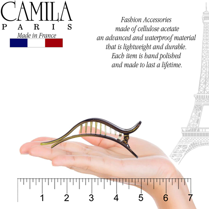 Camila Paris CP922 French Hair Clip for Women, Alligator Clip, Duckbill Girls Hair Claw Clips Jaw Fashion Durable and Styling Hair Accessories for Women, Strong Hold No Slip Grip, Made in France Camila