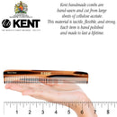Kent 6T 6.9 Inch Double Tooth Hair Dressing Comb, Fine and Wide Tooth Dresser Comb For Hair, Beard and Mustache, Coarse and Fine Hair Styling Grooming Comb for Men, Women and Kids. Made in England KENT