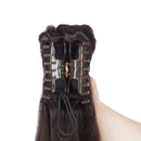 100% Remy Human Hair Ponytail Extension Clip In One Piece Claw/Jaw Clip Ponytail Hairpiece Pony Tail Extensions Natural For Girl Lady Women Long Straight