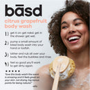Basd Natural Body Wash, Refreshing Grapefruit Citrus | Organic & Moisturizing Ingredients, Vegan, Hypoallergenic, 8 Ounce Tube basd