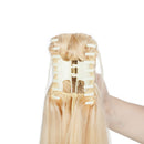 100% Remy Human Hair Ponytail Extension One Piece Claw/Jaw Clip Ponytail Hairpiece Clip In Pony Tail Extensions For Girl Lady Women Long Straight