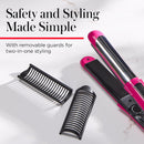 REVLON Perfect Match Flat Iron - Hair Curler and Hair Straightener, with Triple Oil-Infused Ceramic Plates to Reduce Damage, Restore Natural Moisture and Shine Infinity Warehouse