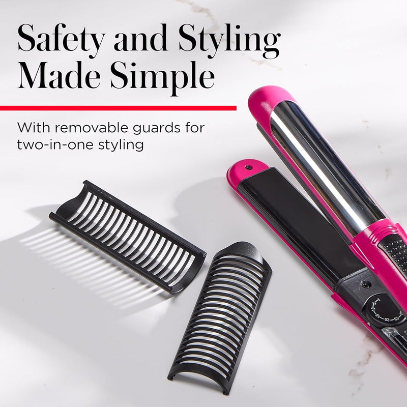 REVLON Perfect Match Flat Iron - Hair Curler and Hair Straightener, with Triple Oil-Infused Ceramic Plates to Reduce Damage, Restore Natural Moisture and Shine Infinity Warehouse