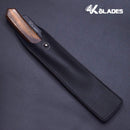 Professional Barber Straight Edge Razor - Salon Hair Cut Stainless Steel Safety Blade for Close Shaving, Navalha De Barbeiro (with 10 single edge sharp blades) (Wooden handle) 4kblades