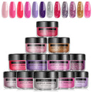 Modelones 12 Color Acylic Powder Violet Glitter Colorful Acrylic Nail Set Professional Polymer Colorful Acrylic Nails No Nail Lamp Needed modelones Store