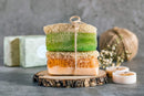 SABUN CO. Donkey Milk Soap with Honey - Natural Exfoliating Loofah Soap Bar - Nourishing, Hydrating, Moisturizing Handmade Soap For Face and Body - Soap With Loofah Inside [4.4 oz - 125 gr] SABUN NATURALLY LAVISH