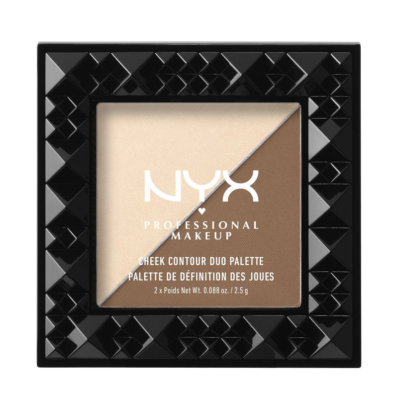 NYX PROFESSIONAL MAKEUP Cheek Contour Duo Palette, Double Date, 0.18 Ounce NYX PROFESSIONAL MAKEUP