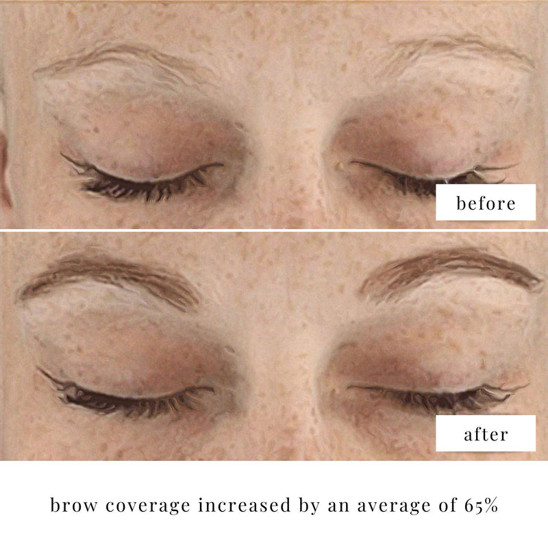 Elizabeth Mott Eyebrow Gel Makeup - Queen of the Fill Brow Tint and Filler - Brush to Fill in Eyebrows and Cover Gray Hairs - Cruelty Free - Dark Medium Brown , 4g Elizabeth Mott