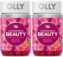 OLLY Undeniable Beauty Gummy, for Healthy Hair, Skin & Nails,* Biotin, Vitamins C & E, Keratin, Chewable Supplement, Grapefruit Flavored, 60 Day Supply - 120 Count Infinity Warehouse