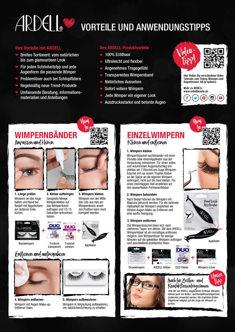 Ardell False Eyelashes Demi Wispies Black, 1 pack (5 pairs per pack) Ardell