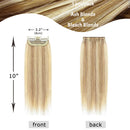 S-noilite Balayage Clip in Hair Extensions Human Hair One Piece 2 Clips Clip in Hairpieces Thick Remy Hair For Women with Thinning Hair Add Hair Volume 10Inch 15g Ash Blonde/Bleach Blonde S-noilite