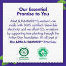 Arm & Hammer Essentials Whiten & Strengthen Fluoride Toothpaste, 100% Natural Baking Soda, Fresh Mint, 4.3 Oz (Pack of 4) Arm & Hammer