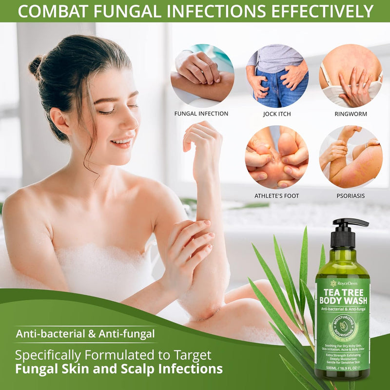 Roycederm Tea Tree Body Care Duo – Deep Cleansing & Antifungal Protection Infinity Warehouse