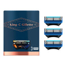 King C. Gillette Shave & Edging Razor Blades for Men, Pack of 3 Refills, with Built-in Single Blade Precision Trimmer Gillette