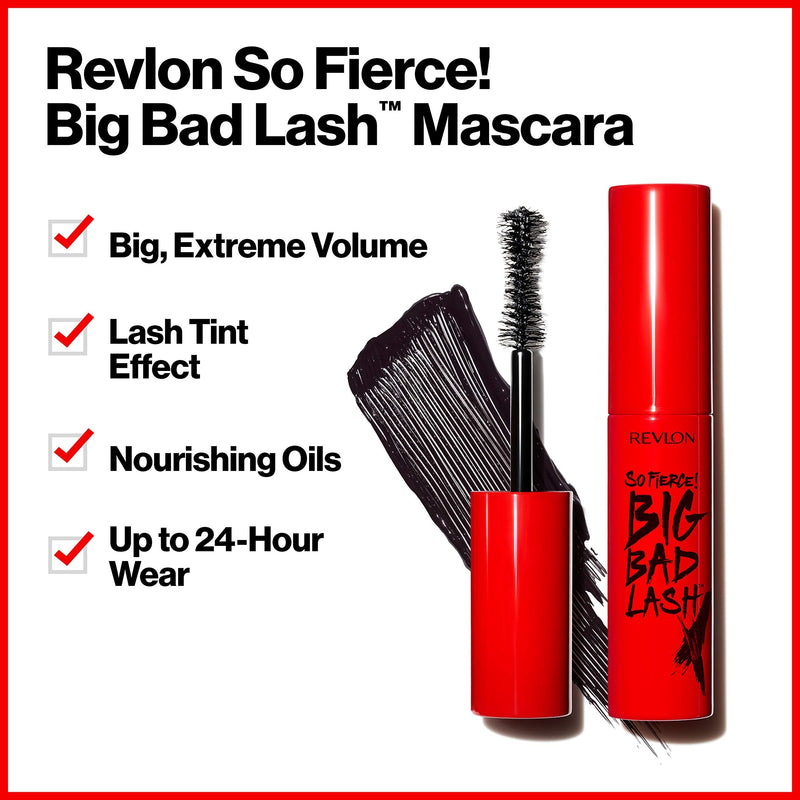REVLON So Fierce Big Bad Lash Mascara fluid_ounces, Black (761), 0.34 Fl Oz REVLON