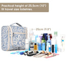 Hanging Travel Toiletry Bag Cosmetic Make up Organizer for Women and Men (Large, Blue Leaf) Narwey