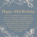 40th Birthday - Heartfelt Card & Spa Gift Box for Women Dear Ava Store