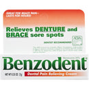 Benzodent Dental Pain Relieving Cream for Dentures and Braces, 0.25 Ounce Tube Benzodent