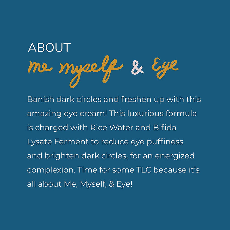 FaceTory Me, Myself & Eye Refreshing Eye Cream | 30ml/1.01oz Moisturizing and Calming Eye Cream with Rice Water and Bifida Lysate Ferment FACETORY Store