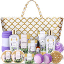Spa Luxetique Gifts for Women, 15pcs Vanilla Gift Baskets for Women, Luxury Spa kit with Bath Bombs, Body Lotion, Birthday Gift for Her Christmas Mothers Day Gifts for Women Infinity Warehouse