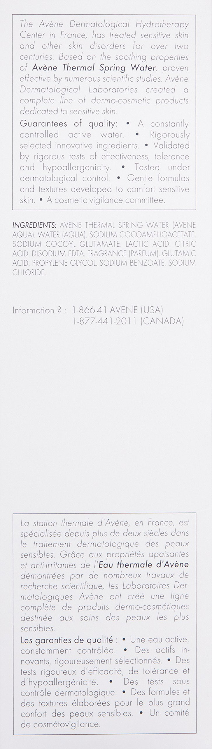 Eau Thermale Avene Cleansing Foam, Soap Free Foaming Face Wash For Oily, Sensitive Skin, 5 oz. Eau Thermale Avène