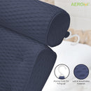 AEROiVi Bathtub Pillow Headrest Bath Pillows for Tub Neck and Back Support with Non Slip Suction Cups Spa Bath Cushion Dark Blue AEROiVi