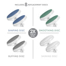 Replacement Discs for Bellasonic 4-in-1 Rechargeable Electric Nail File Set with Unique Oscillating Head – Shape, Smooth, Buff & Shine Nails | Remove Cuticles & Calluses (2 Sets) Bellasonic
