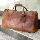 Leather Duffel Bag & Toiletry Bag Combo - The Best Masculine Travel Gift For Men Rustic Town Store