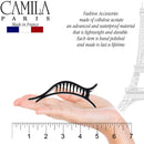 Camila Paris CP922B French Hair Clip for Women, Alligator Clip, Duckbill Girls Hair Claw Clips Jaw Fashion Durable and Styling Hair Accessories for Women, Strong Hold No Slip Grip, Made in France Camila