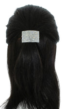 Rhinestone Ponytail Holder by Crystal Avenue | Stretchy Elastic Hair Tie | Silvertone with Sparkling Crystals Crystal Avenue