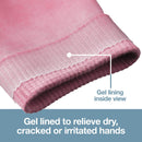 ZenToes Moisturizing Gel Sleeping Gloves Dry Hands Treatment - 1 Pair Unscented Hydrating Cracked Hand Healing Gloves - Repair Rough, Chapped Skin Overnight (Cotton Pink) ZenToes Store
