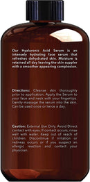 New York Biology Hyaluronic Acid Serum with Vitamins A and C - HUGE 4 oz - Professional Strength Anti Aging Face Serum Improves Skin Texture and Moisturizes Skin NEW YORK BIOLOGY THE ULTIMATE COSMECEUTICALS Store