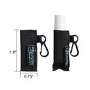 Beautyflier Pack of 5 Clip-on Sleeve Chapstick Pouch Keychain Lipstick Holder Elastic Lip Balm Holder Travel Accessories (Black) Beautyflier